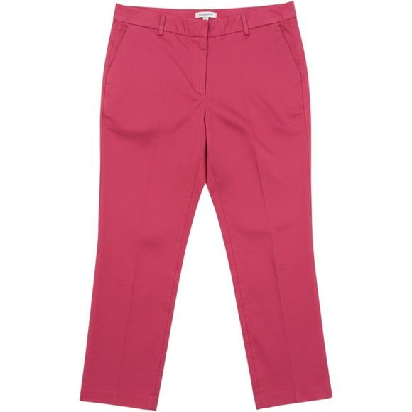 Liz Claiborne Pants - Liz Claiborne Emma Pants Women 18 Pink‎ Cropped Stretch Chino Barbiecore Office